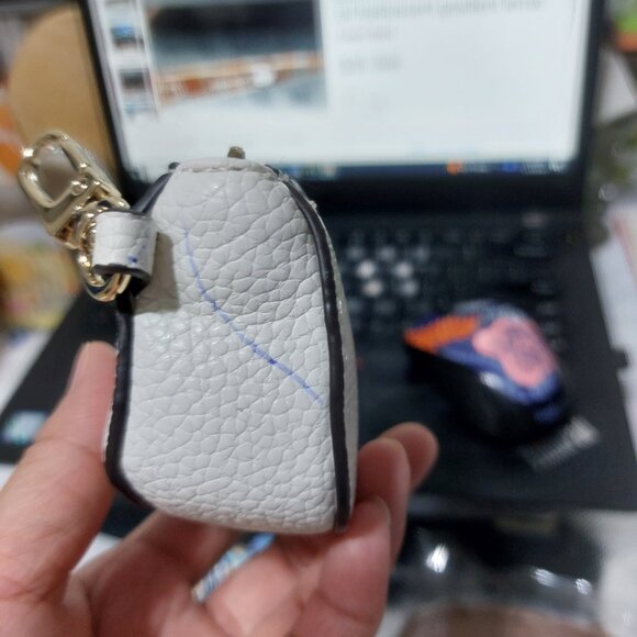 DKNY Clip On Handbag Keychain Mini Bag Coin Purse Pouch Smooth Leather Style 2 - Picture 11 of 11